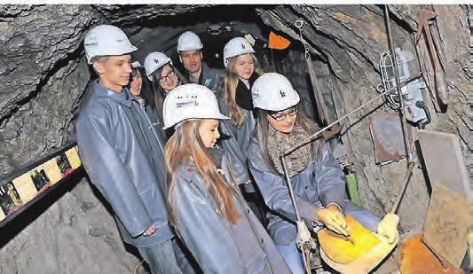 Im Schieferbergwerk gibt es viel zu entdecken. Foto: Peter Seydel Im Schieferbergwerk gibt es viel zu entdecken. Foto: Peter Seydel