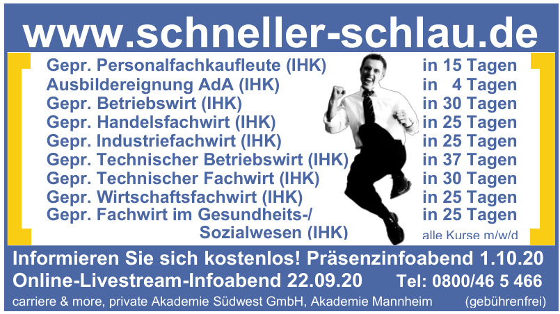 carriere & more private Akademie Südwest GmbH carriere & more private Akademie Südwest GmbH
