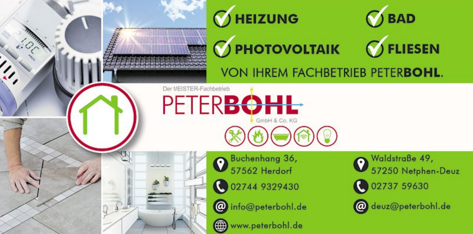 Der Meister-Fachbetrieb Peter Bohl Gmbh & Co. KG Der Meister-Fachbetrieb Peter Bohl Gmbh & Co. KG