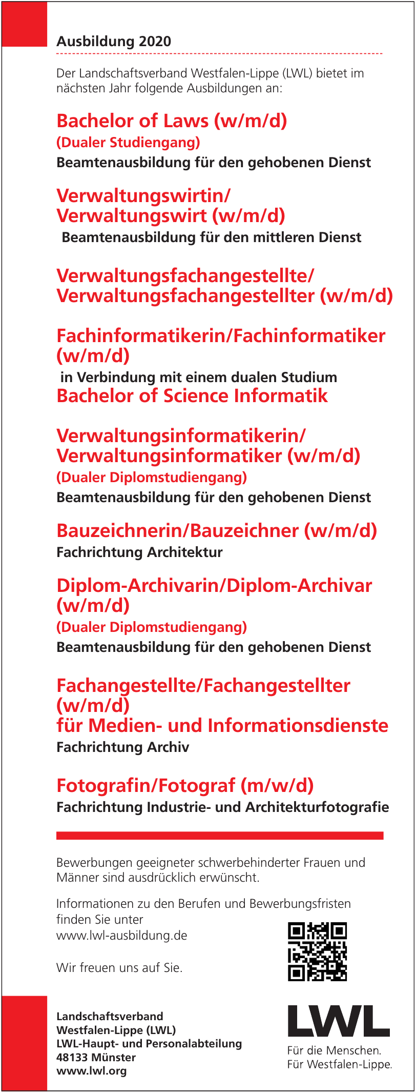 Landschaftsverband Westfalen-Lippe (LWL) Landschaftsverband Westfalen-Lippe (LWL)
