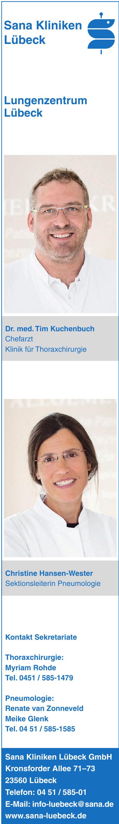Sana Kliniken Lübeck GmbH Sana Kliniken Lübeck GmbH