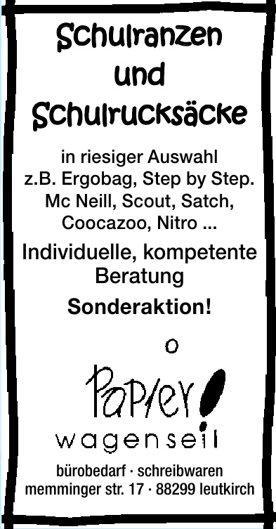 Papier Wagenseil Papier Wagenseil