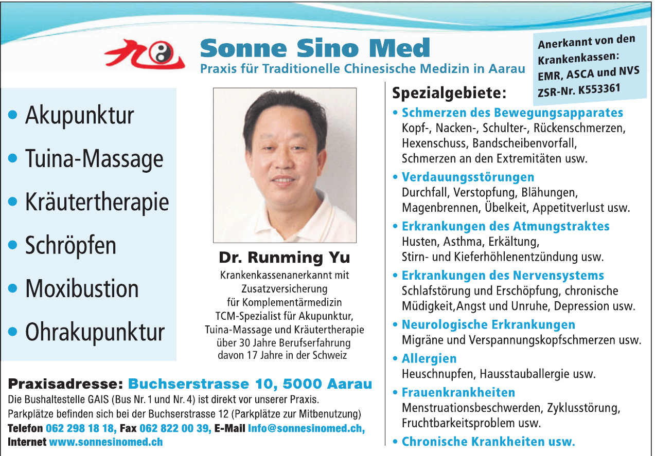 SonneSinoMed Praxis in Aarau SonneSinoMed Praxis in Aarau