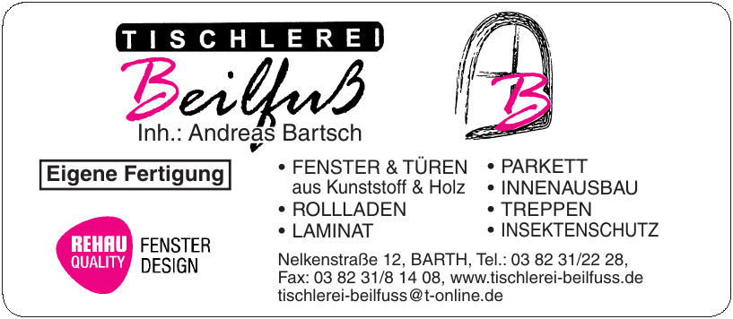 Tischlerei Beilfuß Tischlerei Beilfuß