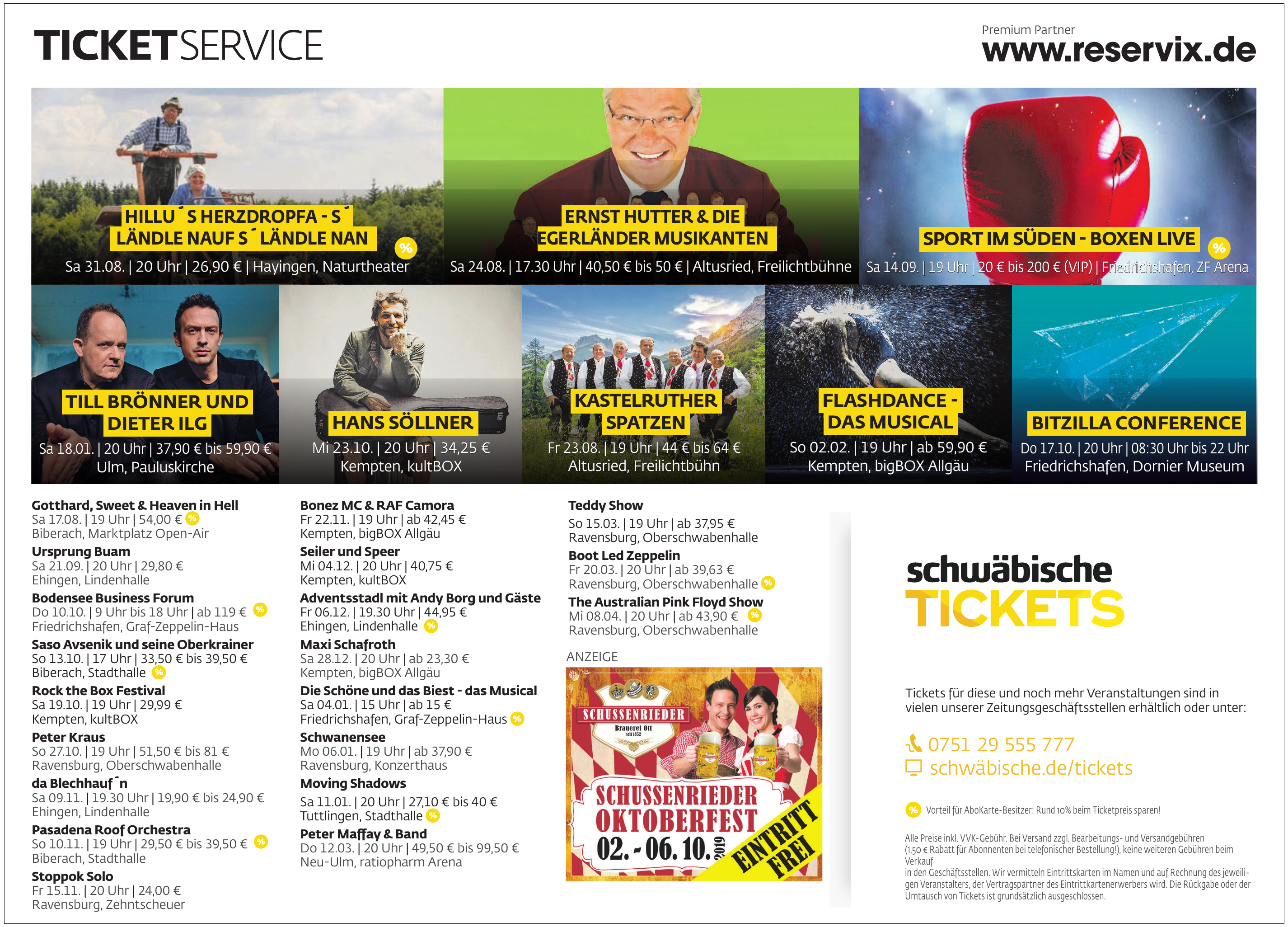 Schwäbische Tickets Schwäbische Tickets
