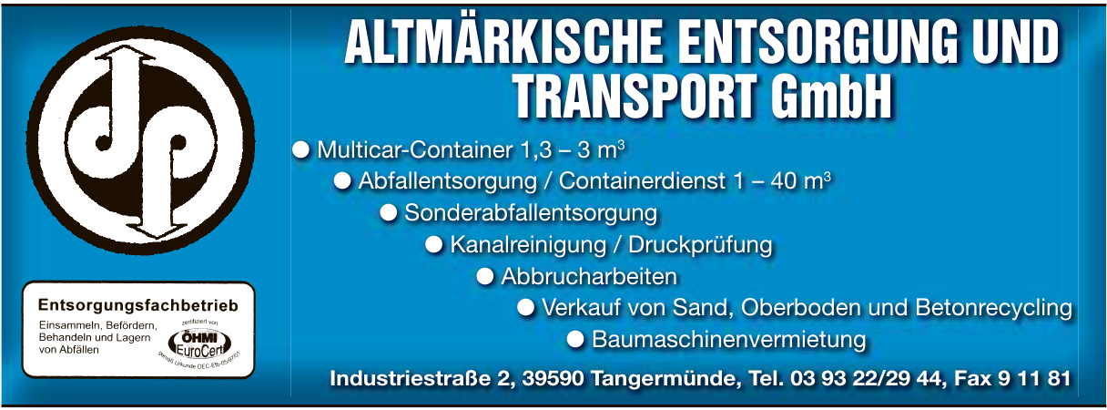 Altmärkische Entsorgung und Transport GmbH