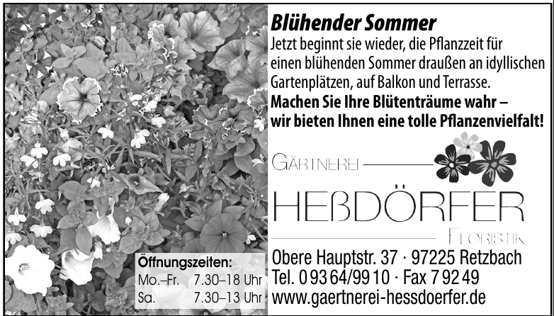 Gärtnerei Floristik Heßdörfer