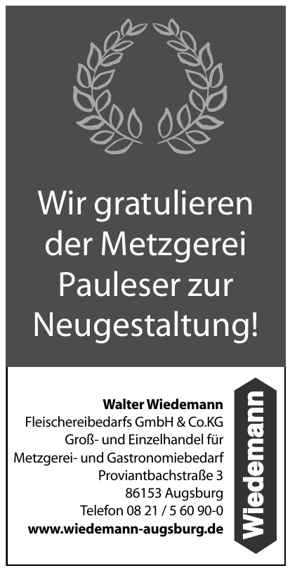 WalterWiedemann Fleischereibedarfs GmbH & Co.KG WalterWiedemann Fleischereibedarfs GmbH & Co.KG
