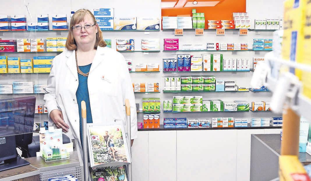 Ute Grimm hat viele Stammkunden in ihrer Mediohaus Apotheke. Ute Grimm hat viele Stammkunden in ihrer Mediohaus Apotheke.