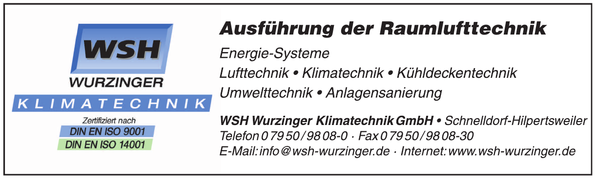 WSH Wurzinger Klimatechnik GmbH WSH Wurzinger Klimatechnik GmbH