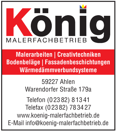 König Malerfachbetrieb GmbH & Co. KG König Malerfachbetrieb GmbH & Co. KG