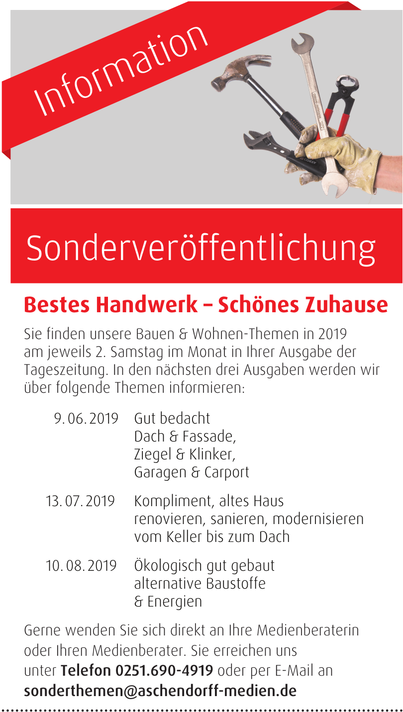 Bestes Handwerk – Schönes Zuhause Bestes Handwerk – Schönes Zuhause