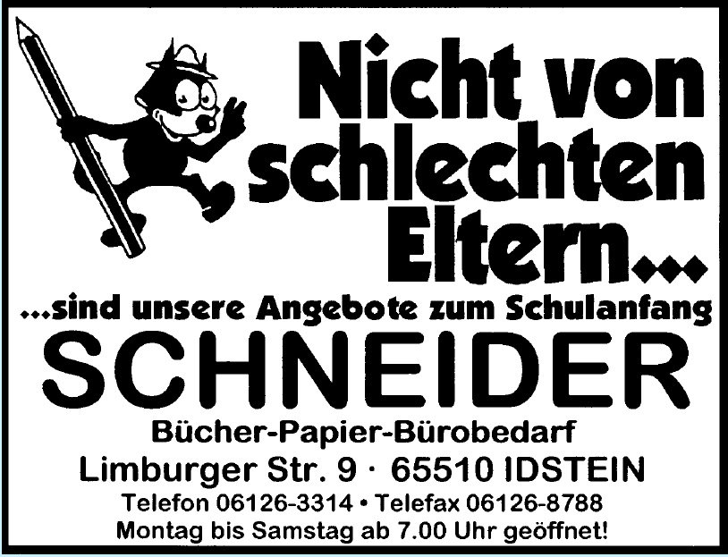 Heinrich Schneider Buchhandlung - Schreibwaren - Bürobedarf