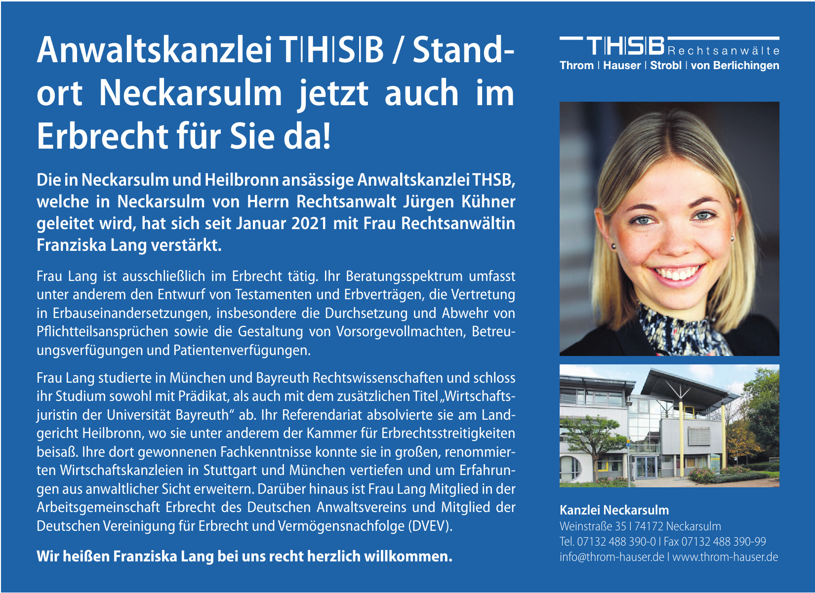 THSB Rechtsanwälte THSB Rechtsanwälte
