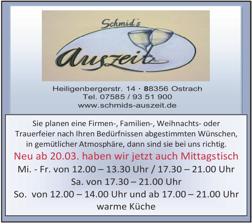 Schmids Auszeit Schmid's Auszeit