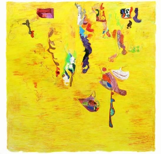 Ohne Titel (IX), 150 x 150 Zentimeter, Buntstift auf Papier, 2015 BILD: PETER PANKOW Ohne Titel (IX), 150 x 150 Zentimeter, Buntstift auf Papier, 2015 BILD: PETER PANKOW