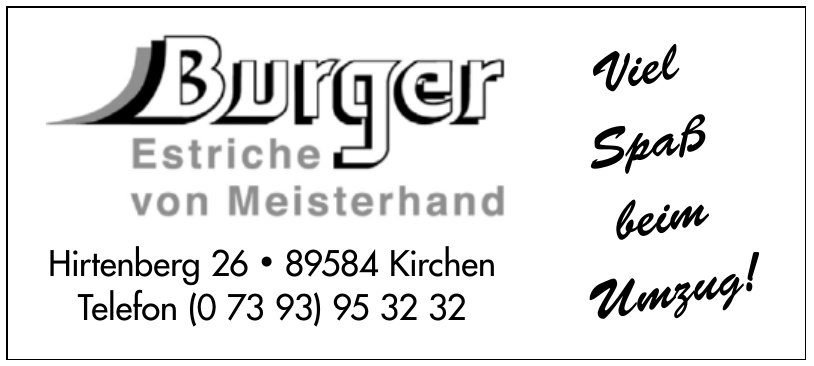 Burger Estriche von Meisterhand Burger Estriche von Meisterhand