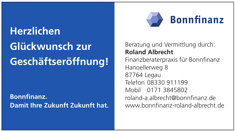 Roland Albrecht Finanzberaterpraxis für Bonnfinanz Roland Albrecht Finanzberaterpraxis für Bonnfinanz