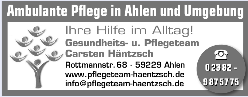 Gesundheits- u. Pflegeteam Carsten Häntzsch Gesundheits- u. Pflegeteam Carsten Häntzsch