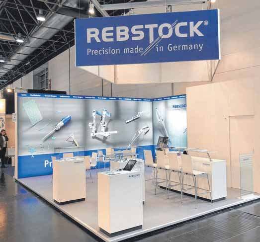 Die Medica-Messe in Düsseldorf ist auch für Rebstock ein wichtiger Branchentreff. Das Bild zeigt den diesjährigen Messestand. Die Medica-Messe in Düsseldorf ist auch für Rebstock ein wichtiger Branchentreff. Das Bild zeigt den diesjährigen Messestand.