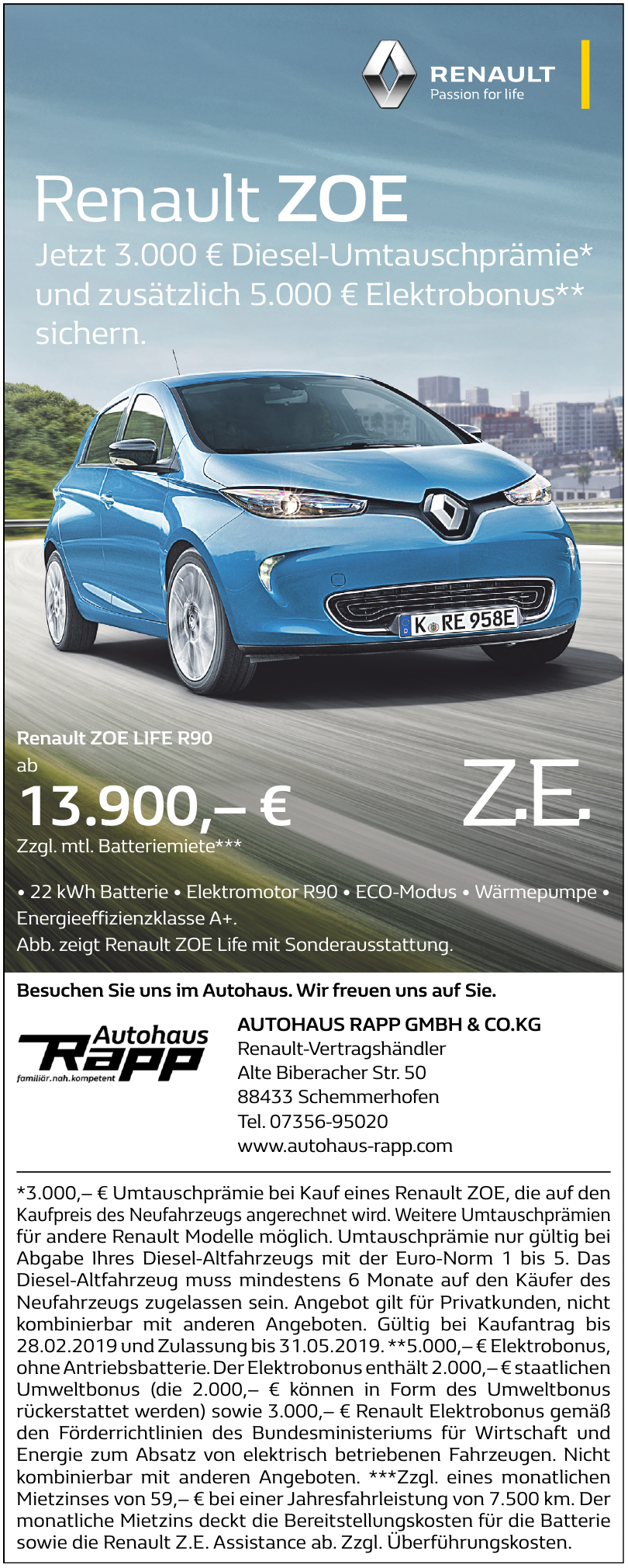 Autohaus Rapp GmbH & Co. KG Autohaus Rapp GmbH & Co. KG