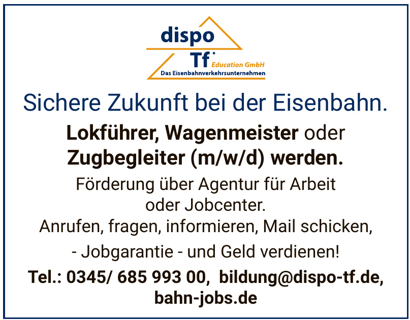 dispo Tf Education GmbH Das Eisenbahnverkehrsunternehmen