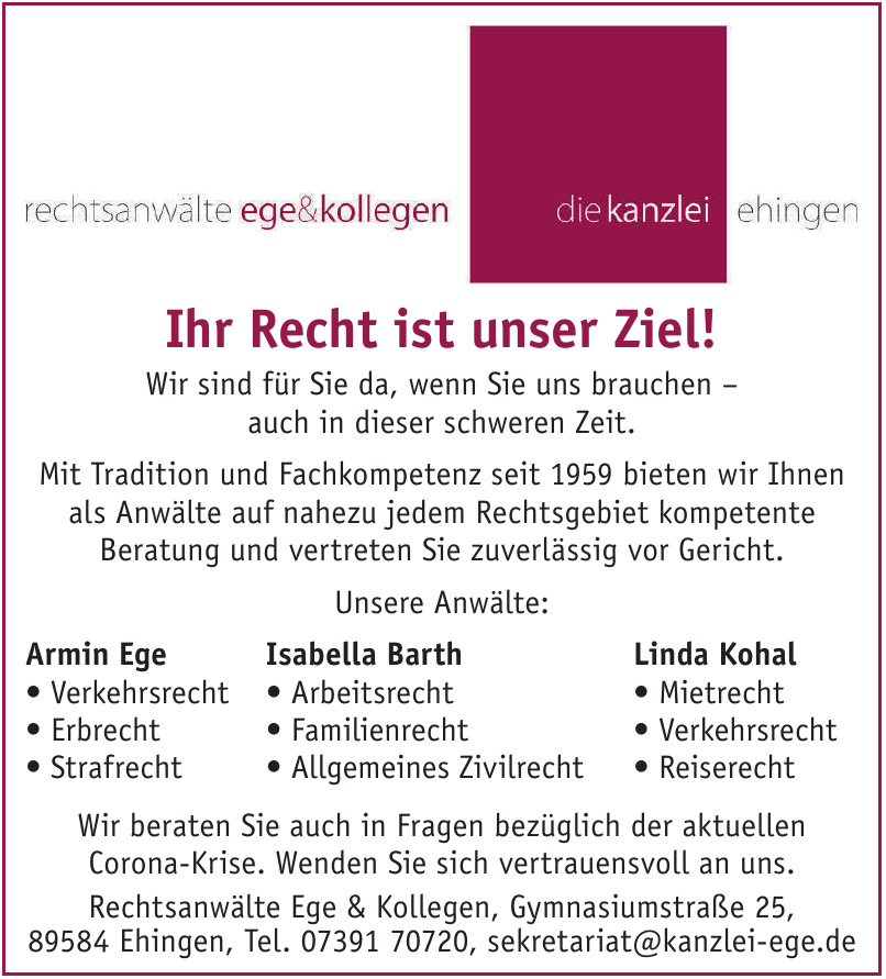 Rechtsanwälte Ege & Kollegen Rechtsanwälte Ege & Kollegen