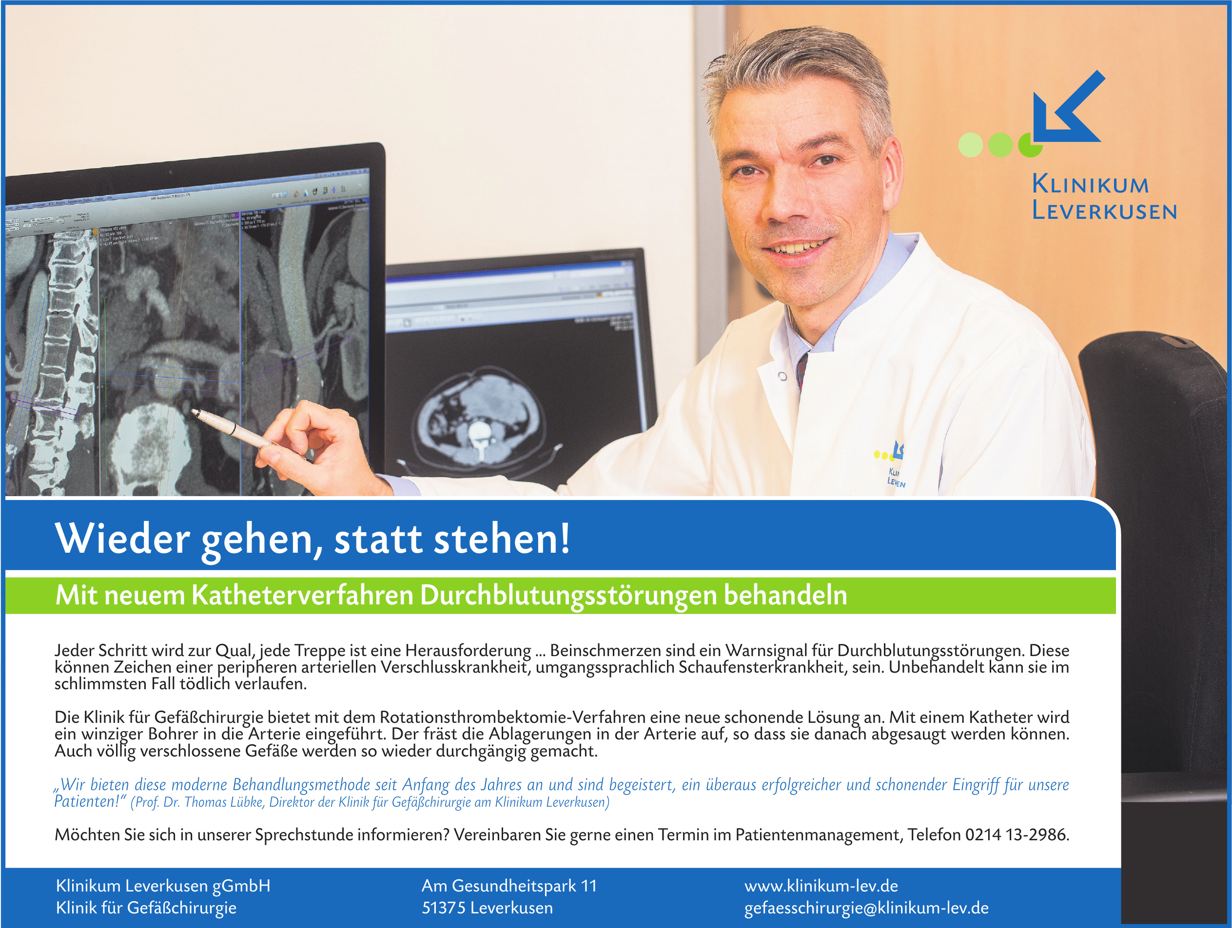 Klinikum Leverkusen gGmbH - Klinik für Gefäßchirurgie Klinikum Leverkusen gGmbH - Klinik für Gefäßchirurgie
