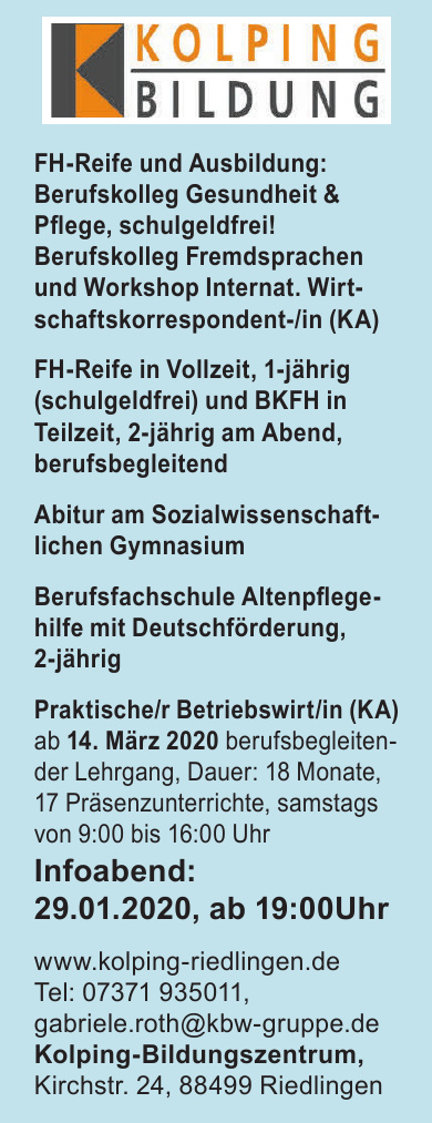 Kolping Bildung Kolping-Bildungszentrum Kolping Bildung Kolping-Bildungszentrum