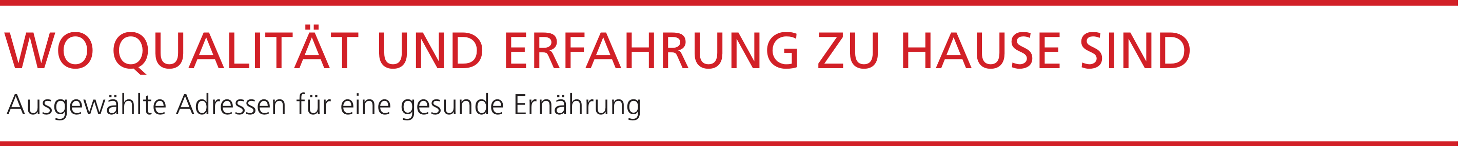 Ausgewählte Adressen für eine gesunde Ernährung Image 1 Ausgewählte Adressen für eine gesunde Ernährung Image 1