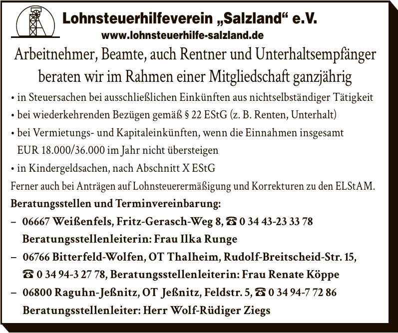 Lohnsteuerhilfeverein „Salzland“ e.V.