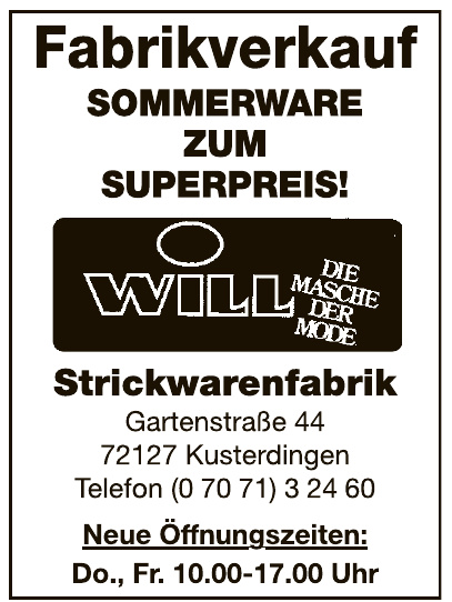 Will Strickwarenfabrik