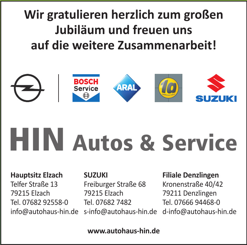 HIN Autos & Service - Hauptsitz Elzach