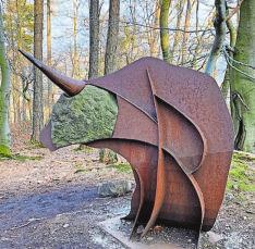 Stark: der Stier von Uli Lamp auf dem keltischen Skulpturenweg. Foto: Thomas Behnke