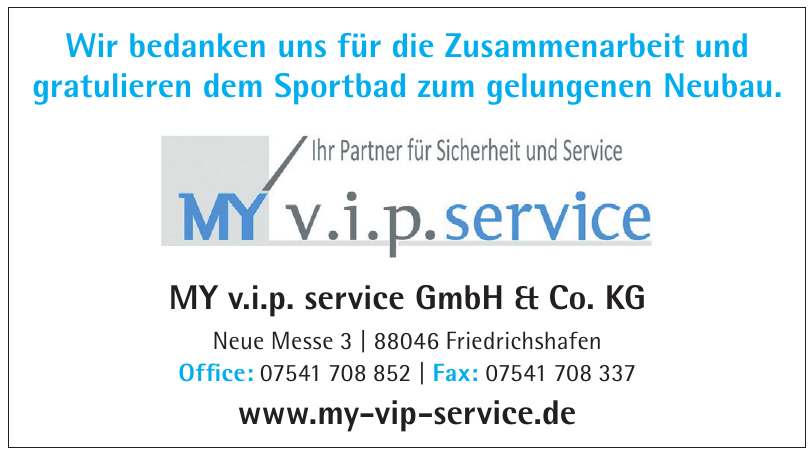 MY v.i.p. service GmbH & Co. KG MY v.i.p. service GmbH & Co. KG