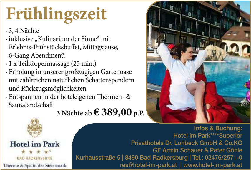  Hotel im Park****Superior - Privathotels Dr. Lohbeck GmbH & Co.KG