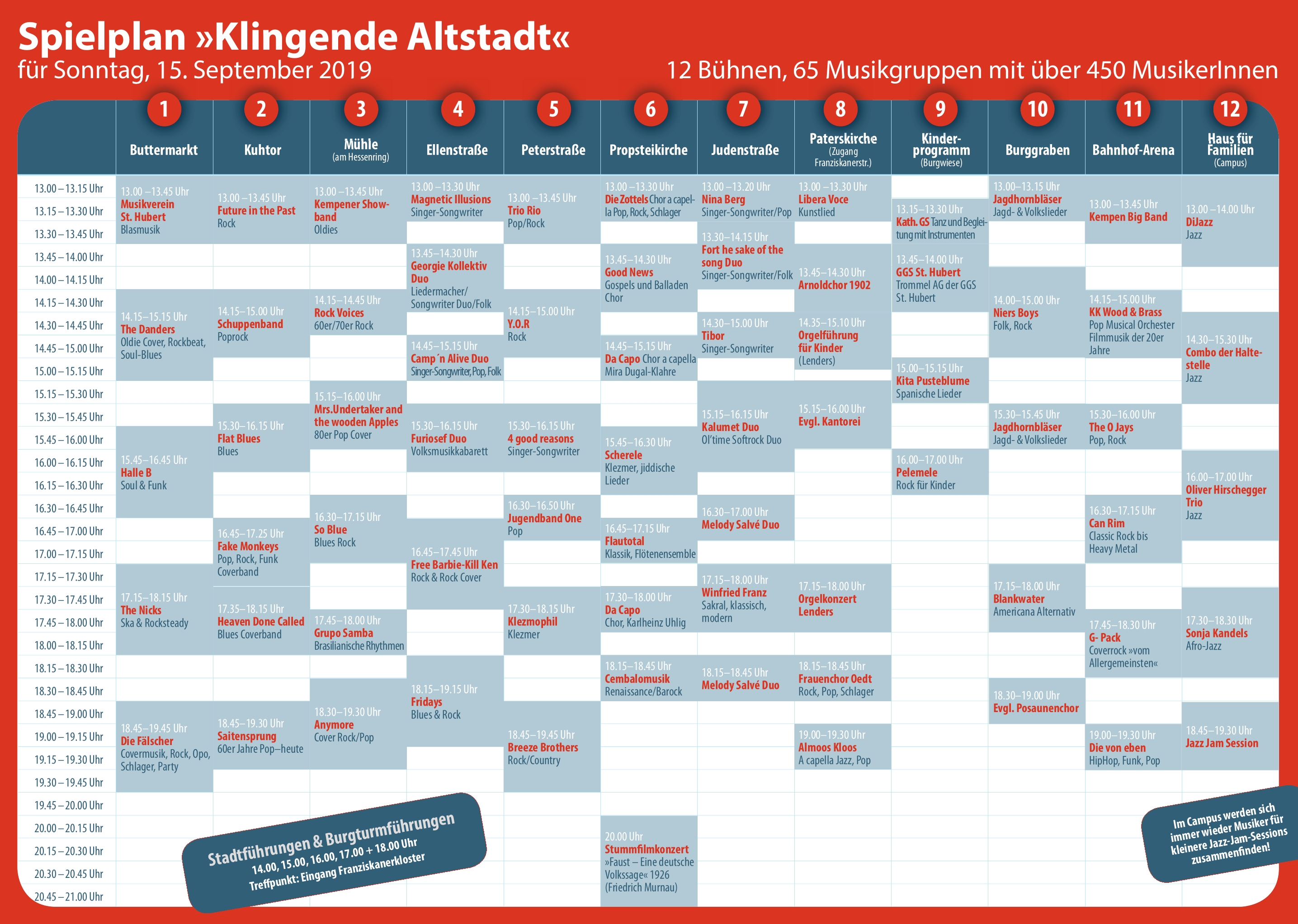 Spielplan Klingende Altstadt Spielplan Klingende Altstadt