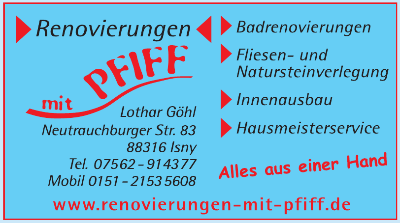 Renovierungen mit Pfiff Renovierungen mit Pfiff