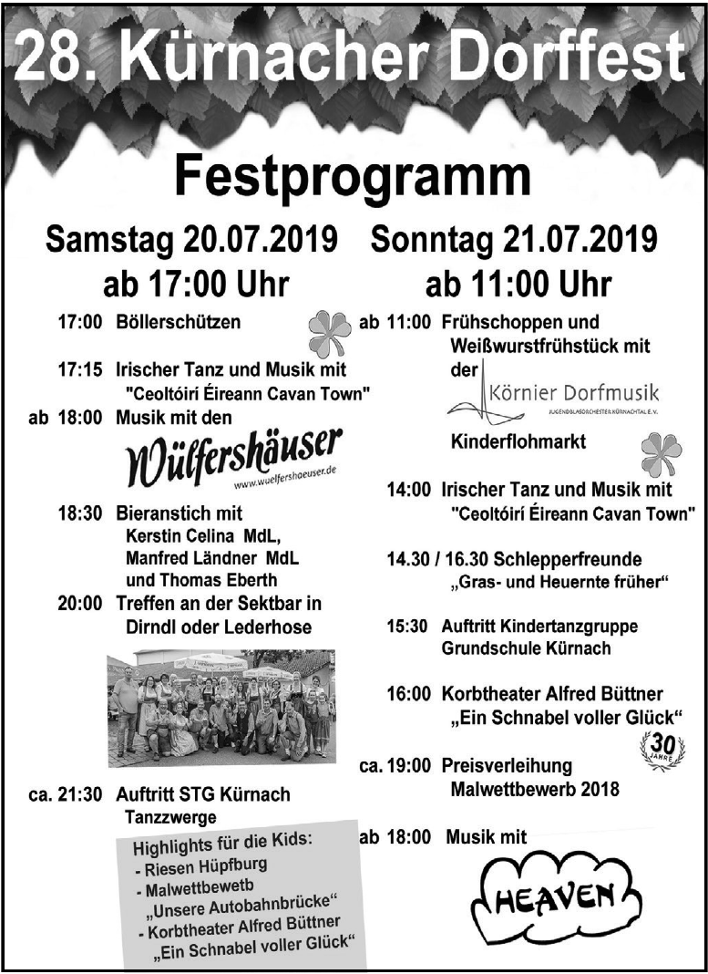28. Kürnacher Dorffest 28. Kürnacher Dorffest