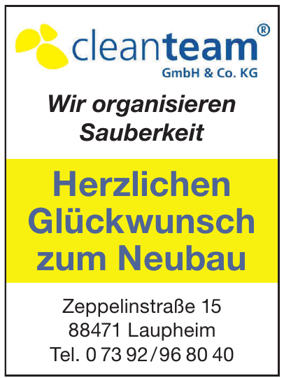 Cleanteam GmbH & Co. KG Reinigung Cleanteam GmbH & Co. KG Reinigung