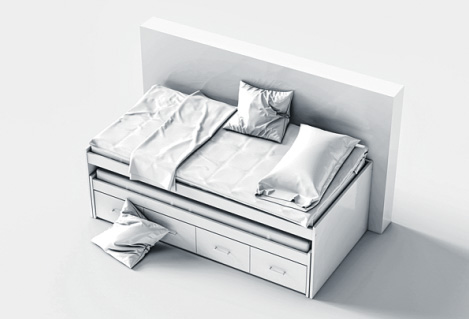Das Multifunktionsmöbel vereint die Funktionen „Bett“ und „Kommode“. FOTO: ISTOCK/PAUL CAMPBELL Das Multifunktionsmöbel vereint die Funktionen „Bett“ und „Kommode“. FOTO: ISTOCK/PAUL CAMPBELL