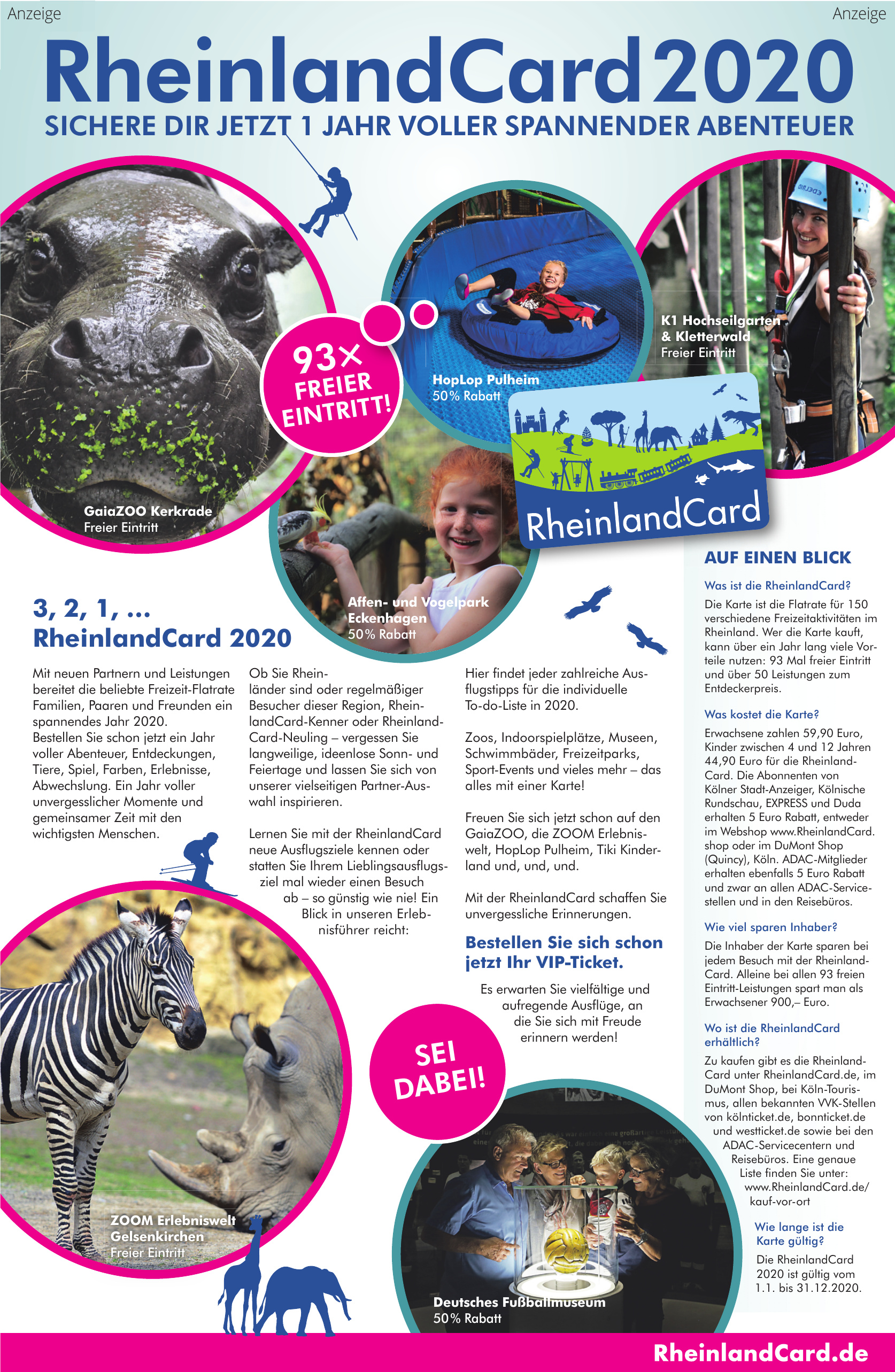 RheinlandCard 2020 RheinlandCard 2020