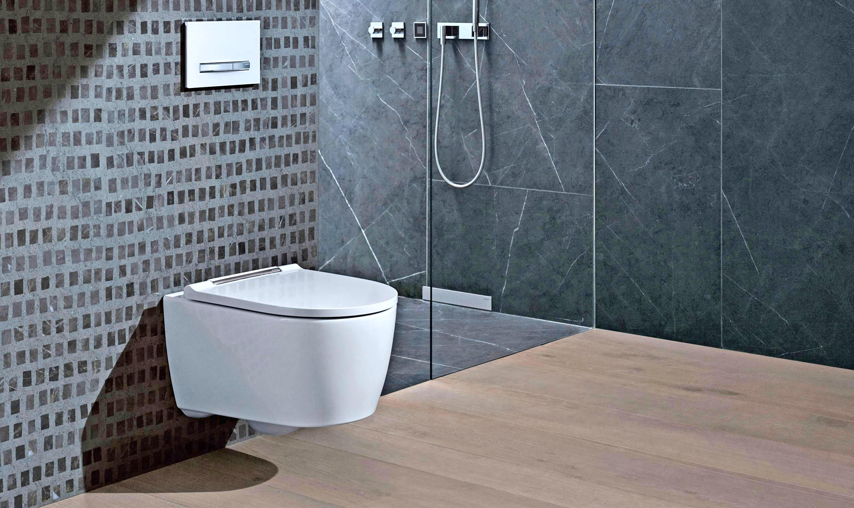 Für hohen Komfort in einem späteren Lebensabschnitt sorgen Toiletten, die in der Höhe verstellt werden können, ohne die Wand zu öffnen. Für hohen Komfort in einem späteren Lebensabschnitt sorgen Toiletten, die in der Höhe verstellt werden können, ohne die Wand zu öffnen.