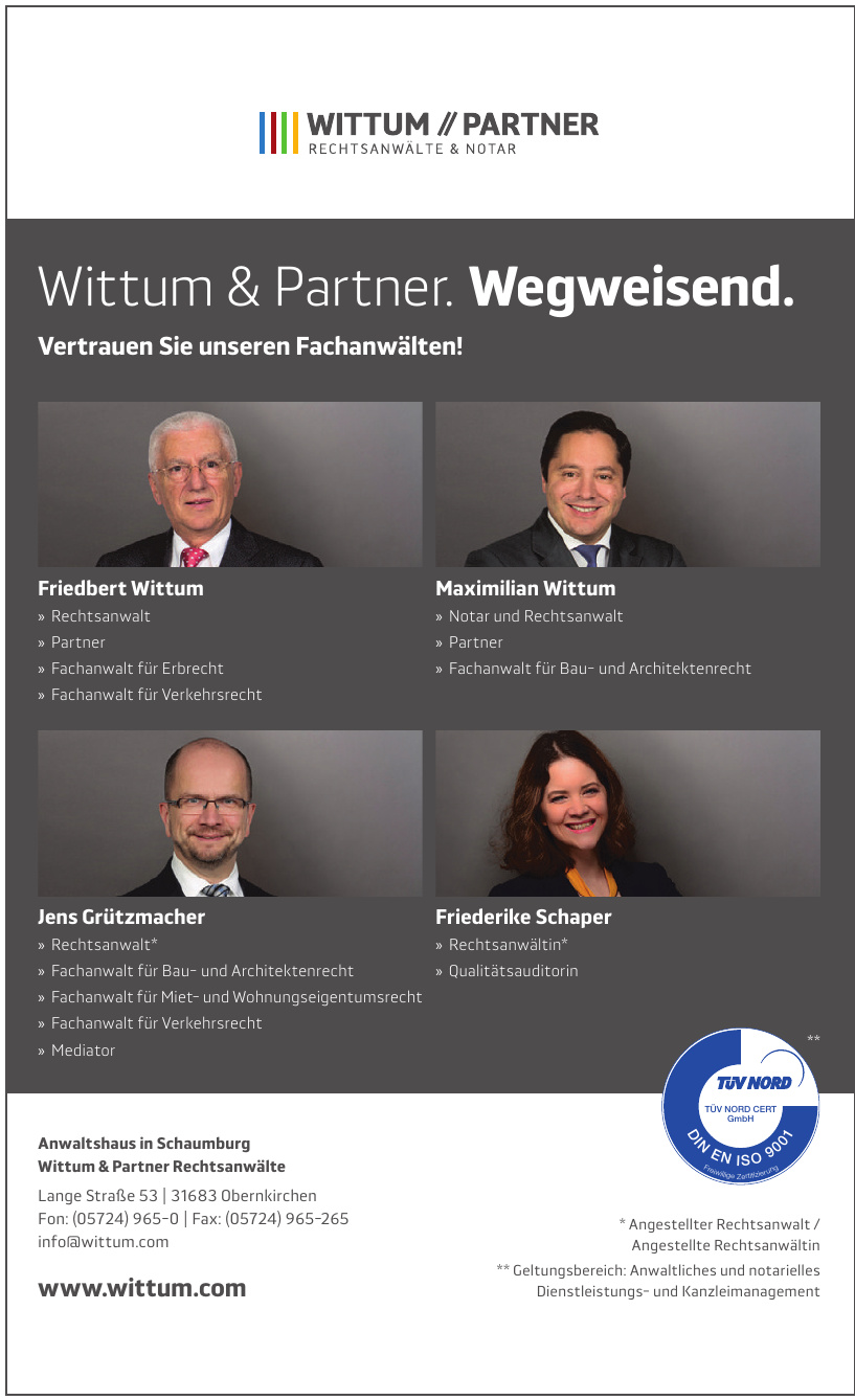 Anwaltshaus in Schaumburg Wittum & Partner Rechtsanwälte