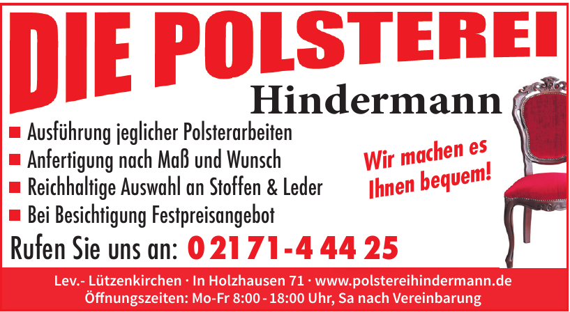 Die Polsterei Hindermann Die Polsterei Hindermann