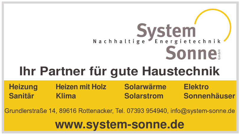 System Sonne GmbH System Sonne GmbH