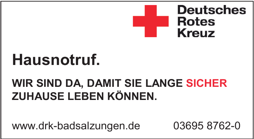 DRK Kreisverband Bad Salzungen e.V. DRK Kreisverband Bad Salzungen e.V.