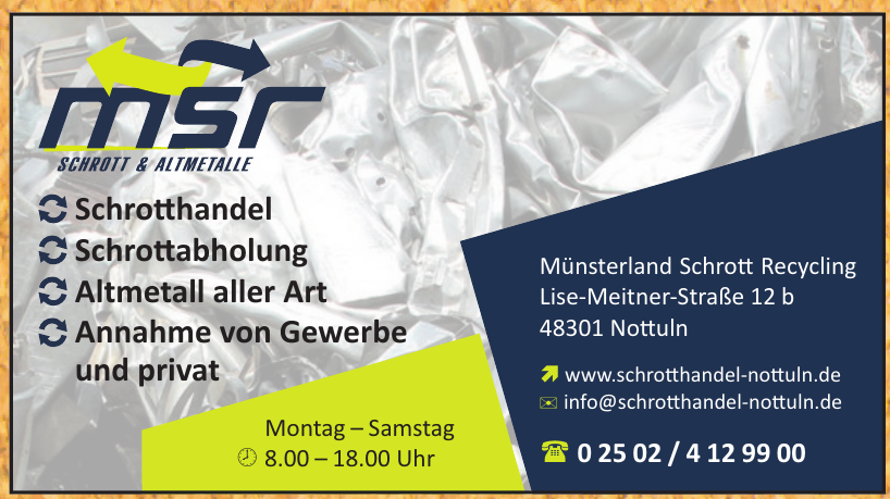 MSR - Münsterland Schrott Recycling MSR - Münsterland Schrott Recycling