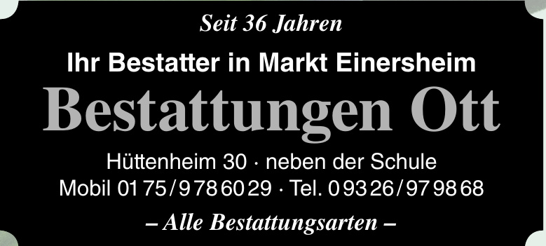 Bestattungen Ott Bestattungen Ott