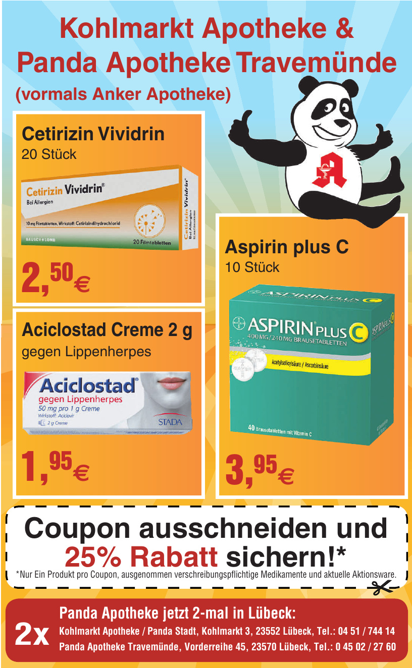 Kohlmarkt Apotheke & Panda Apotheke Travemünde Kohlmarkt Apotheke & Panda Apotheke Travemünde